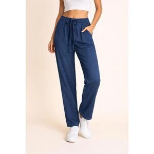 NWT Halara Drawstring Work Pants with pockets in Peacock Blue Size XL